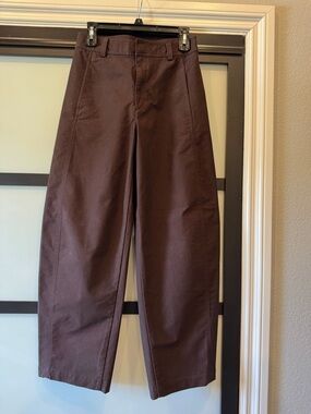 Uniqlo Jersey Barrel Pants XS Dark Brown waist 24-26 1/2 inches 29.5 Inseam
